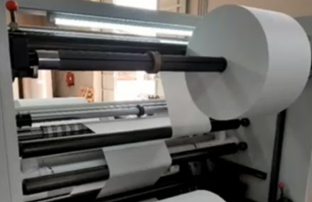 High Speed Paper Bag Roll Slitting and Rewinding Machine in Middle-East Oman